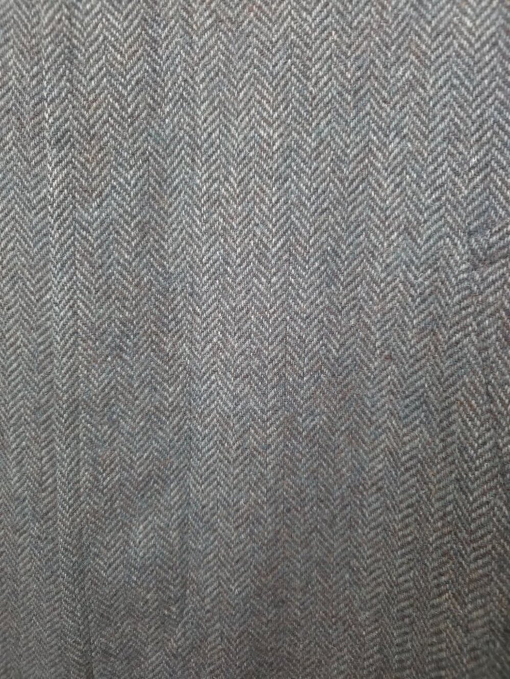 Vintage Sony Studios Wardrobe x STANLEY Gray Herringbone Wool Overcoat Sz 40 - Picture 6 of 11